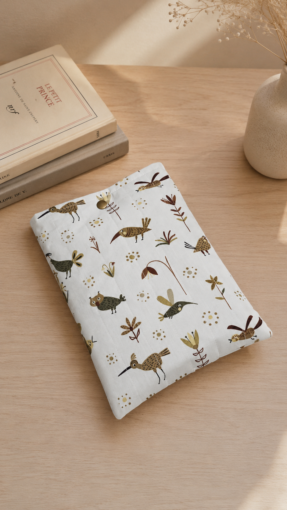 Pochette à livre/liseuse en Coton