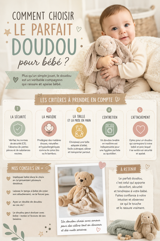 Comment choisir le parfait doudou pour bébé ? Le guide ultime