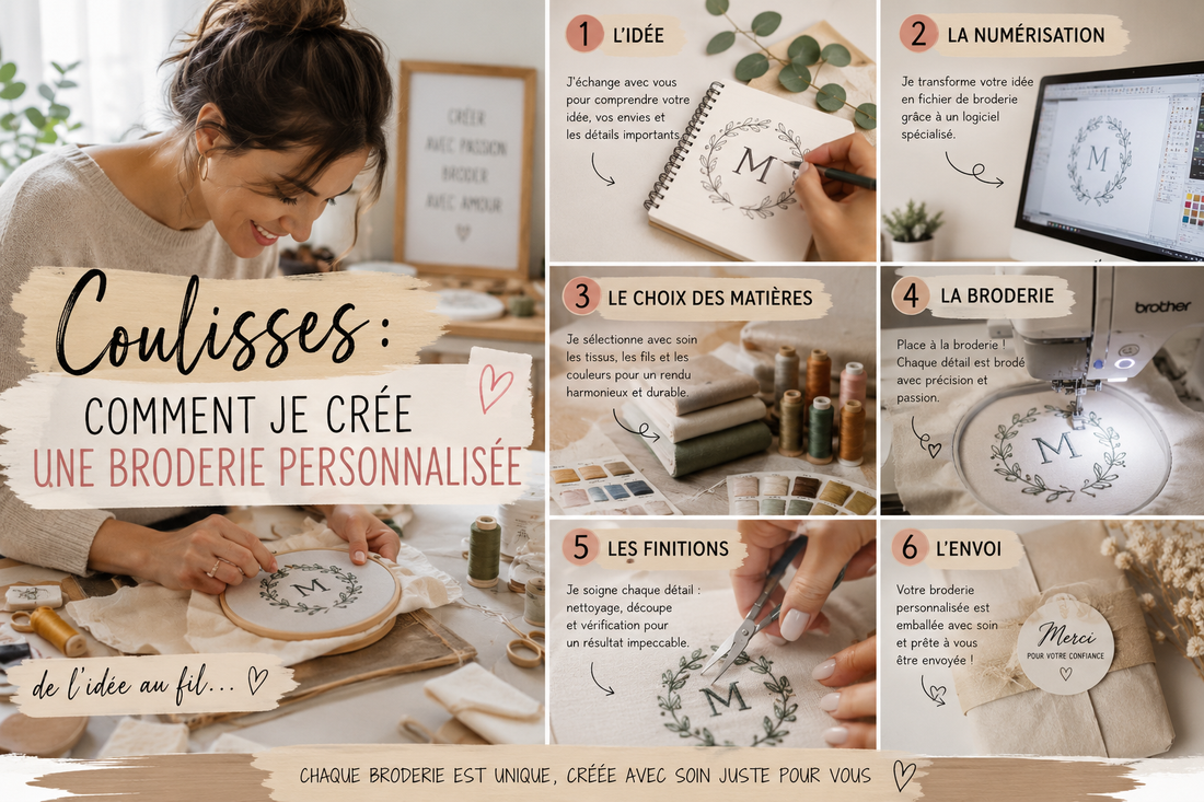 Coulisses : Comment je crée une broderie personnalisée