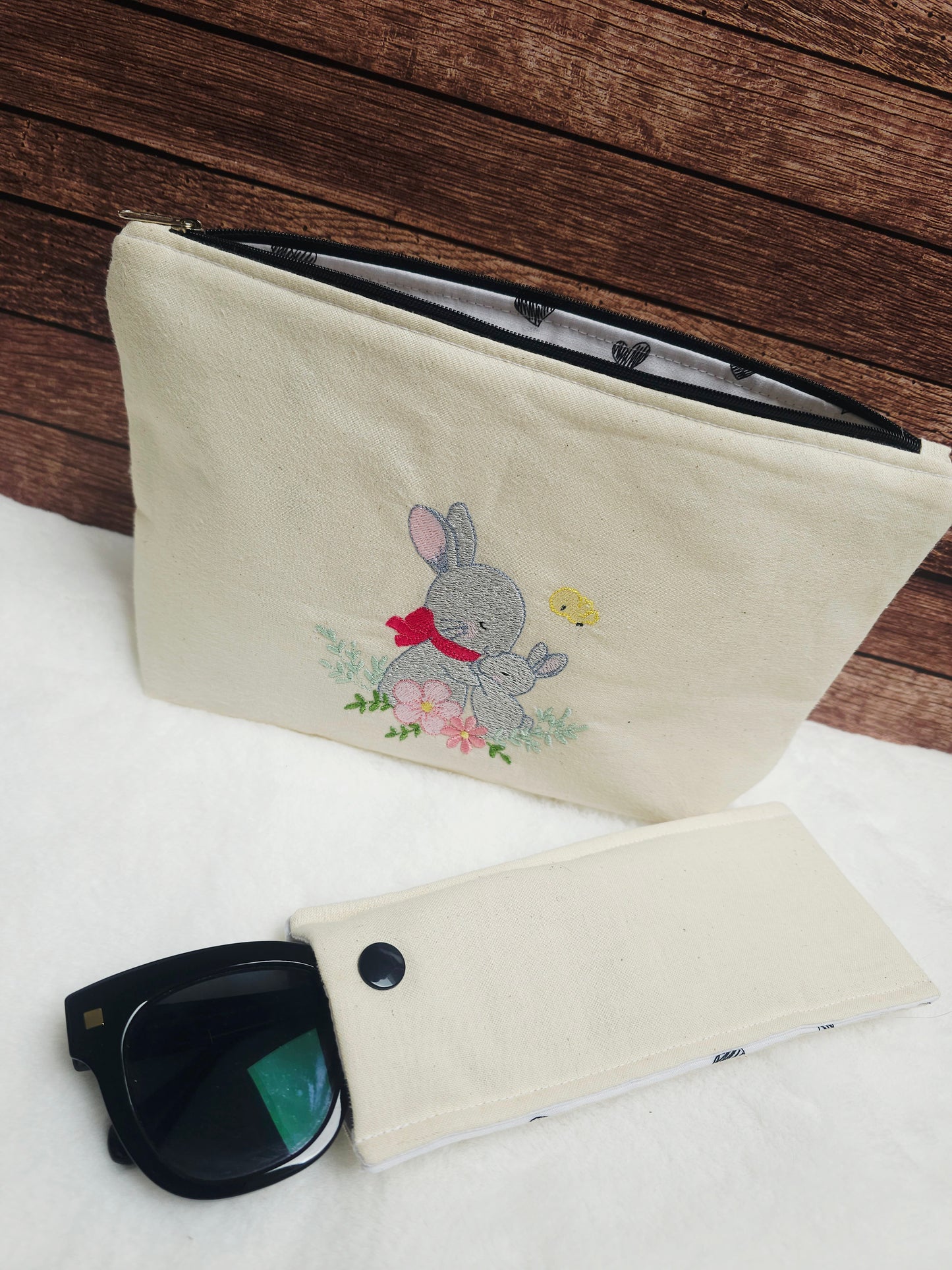 Combo Trousse de toilette & Porte-lunettes personnalisé