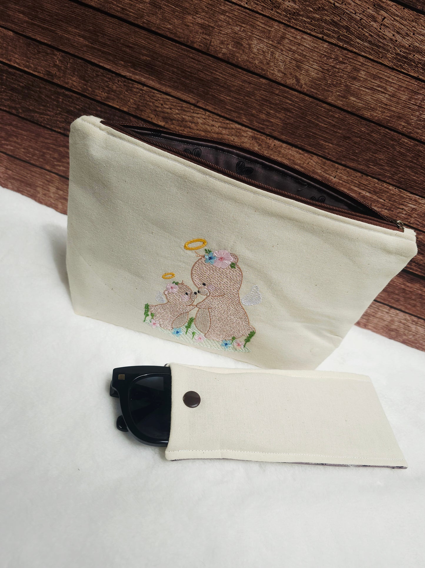 Combo Trousse de toilette & Porte-lunettes personnalisé