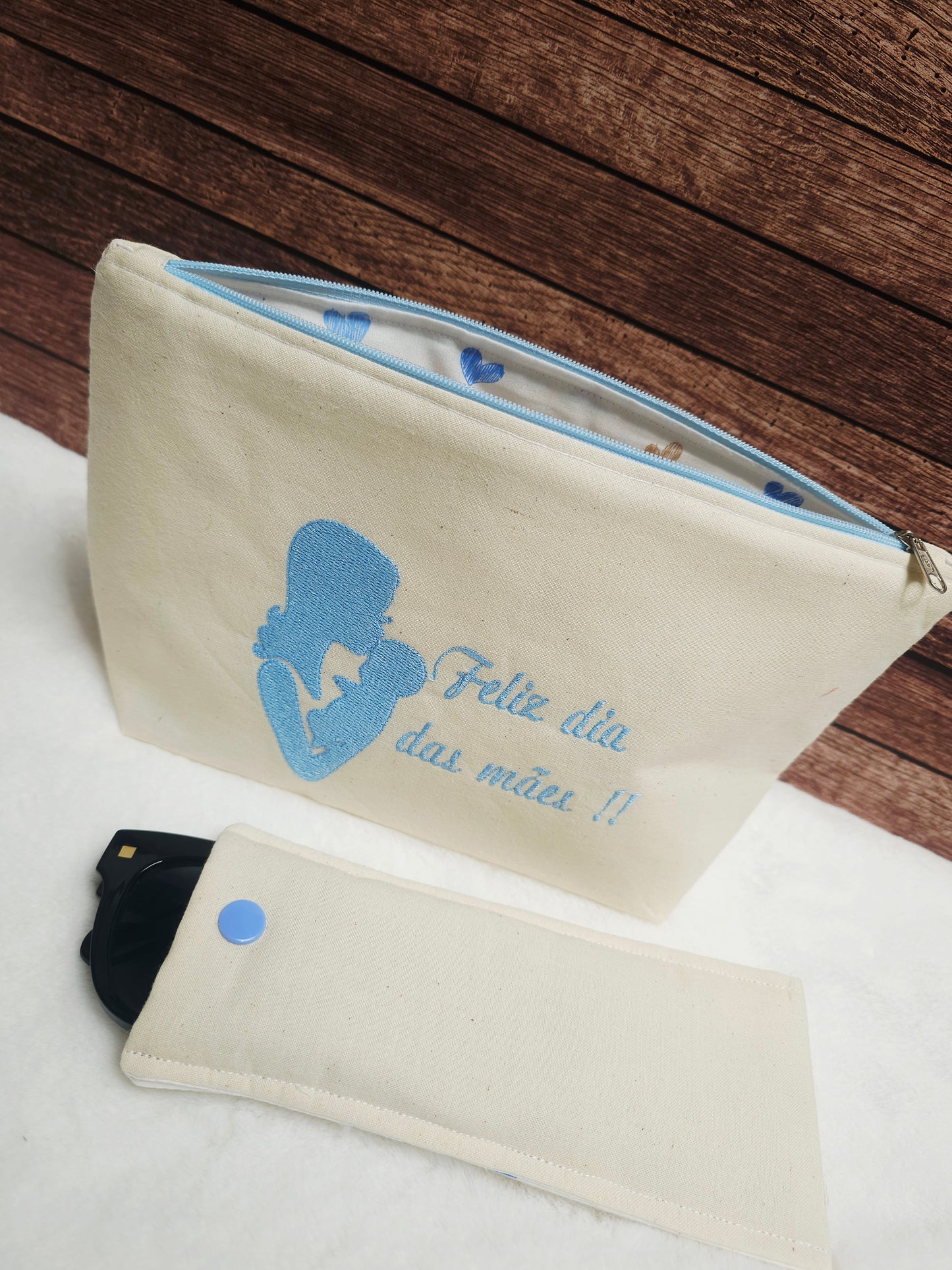 Combo Trousse de toilette & Porte-lunettes personnalisé