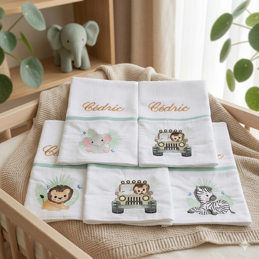 Lange Précieux pour Balades Raffinées - Thème Safari d'amis