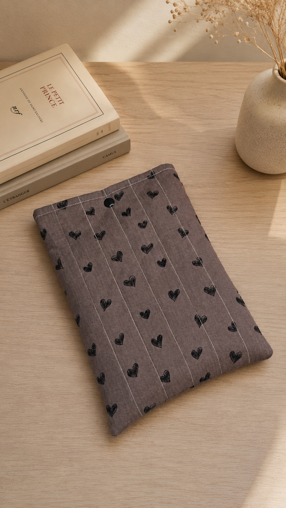 Pochette à livre/liseuse en Coton