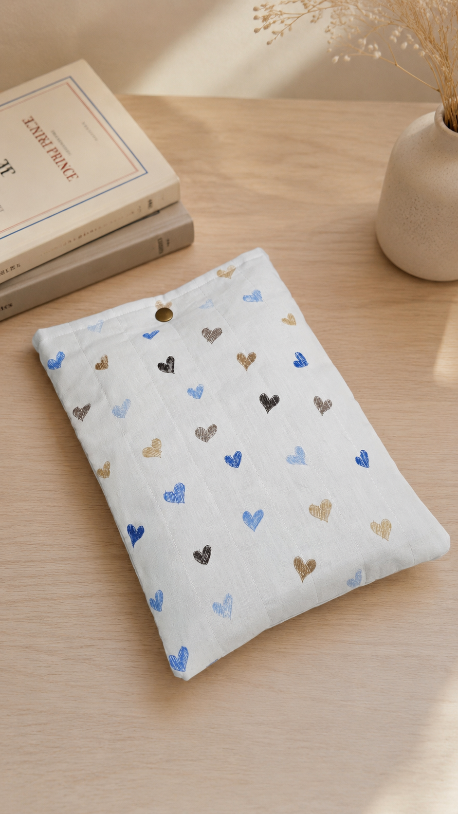 Pochette à livre/liseuse en Coton