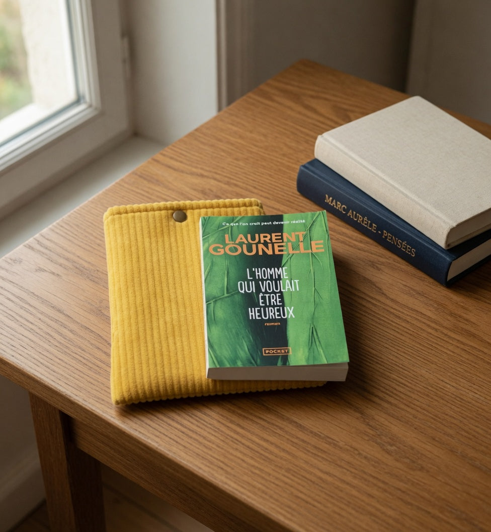Pochette à livre/liseuse en Velours