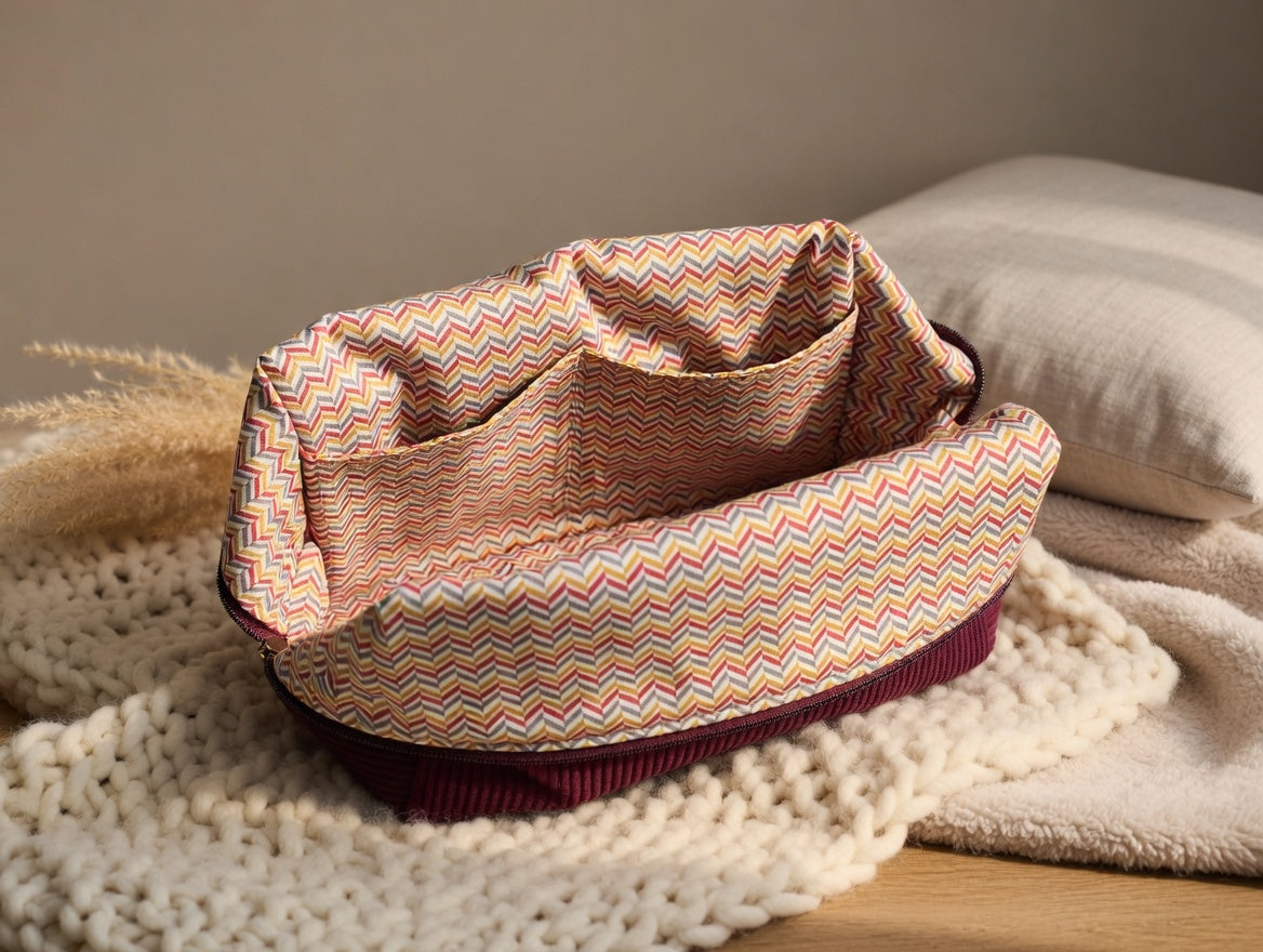 Trousse de toilette box en Velours